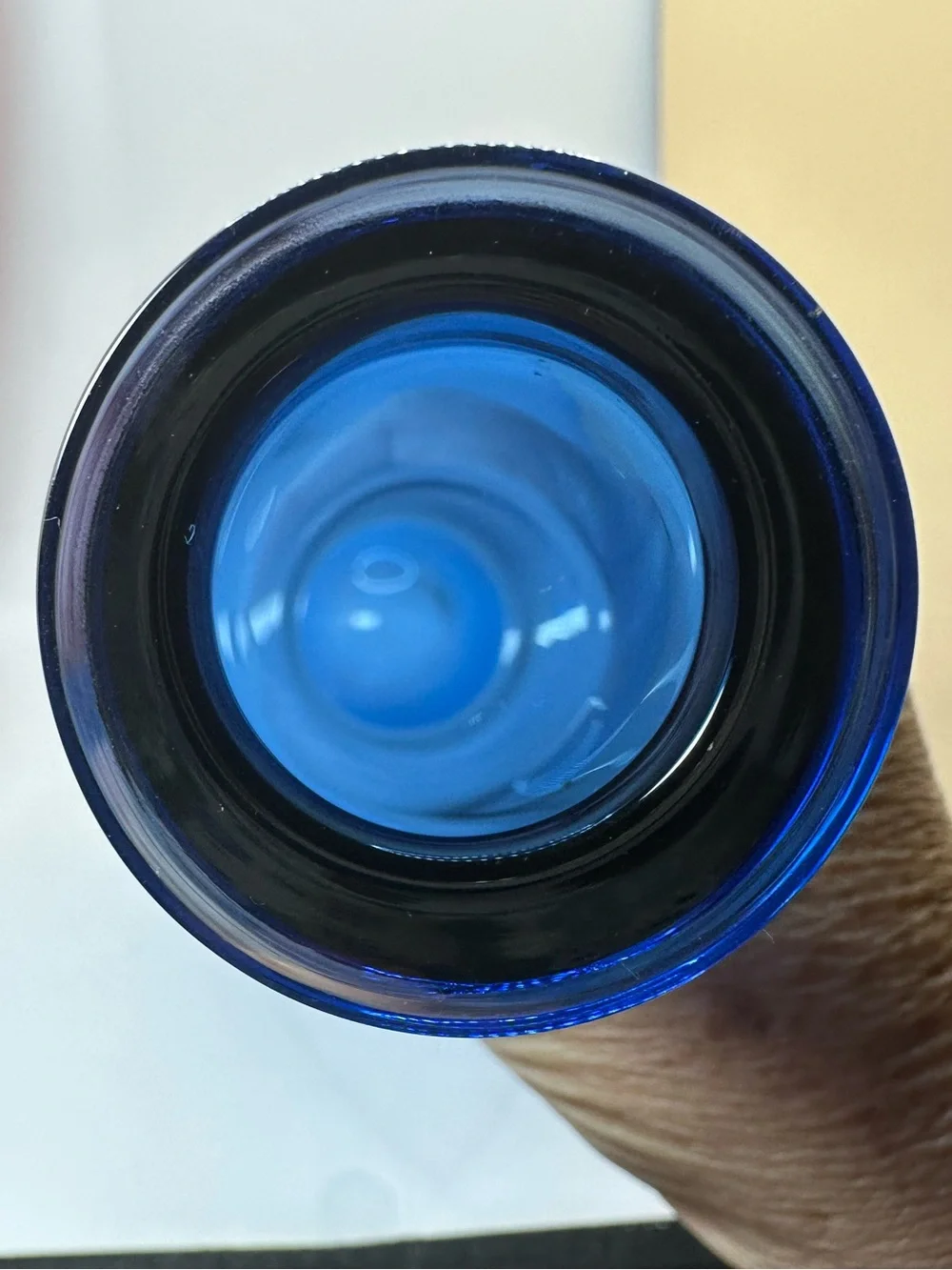 Vintage IKEA Holmegaard Blue Glass Vase – Scandinavian Modern Art Glass